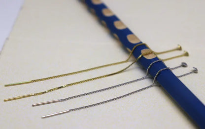 1 Pair Solid 925 Sterling Silver Earwire with Headpin EarThread Round Beads Jewelry Making DIY Finding Component Dangle Earring