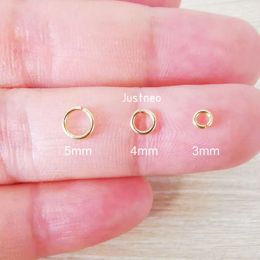 Solid 18k Karat Yellow Gold Open Jump Ring  Au750 18ct  Circle Split for Necklace Jewelry Findings and Components