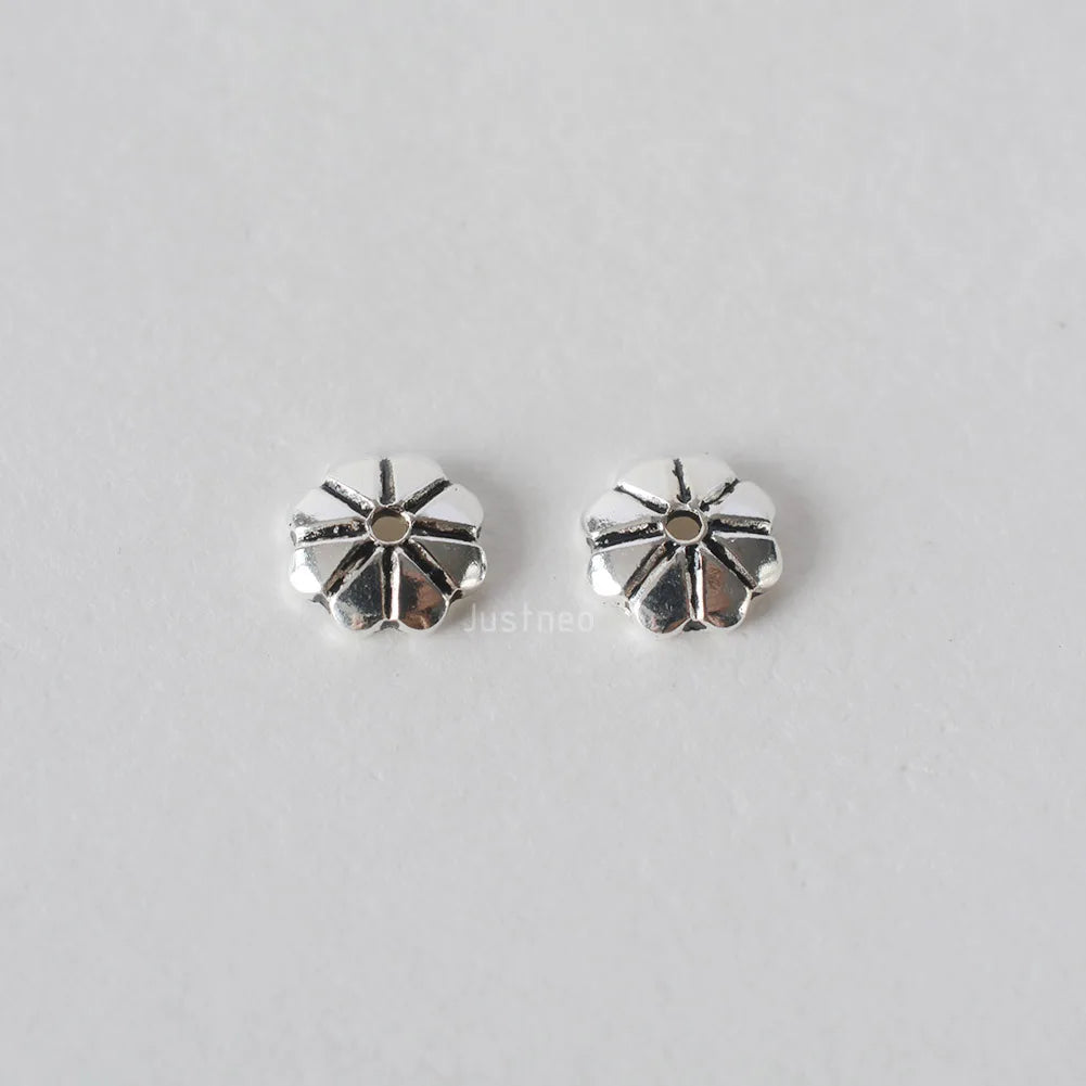 solid 925 sterling silver bead cap, spacer bead caps, jewelry diy silver findings/components PA355