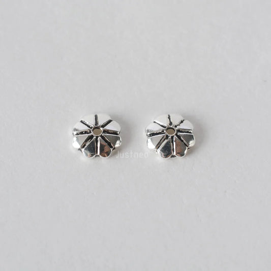 solid 925 sterling silver bead cap, spacer bead caps, jewelry diy silver findings/components PA355
