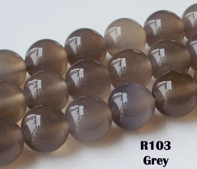 Agate Beads 10mm Semi-precious Stone Loose Beads Round Balls for Beaded Necklace Bracelet Earring Handmade Jewelry DIY