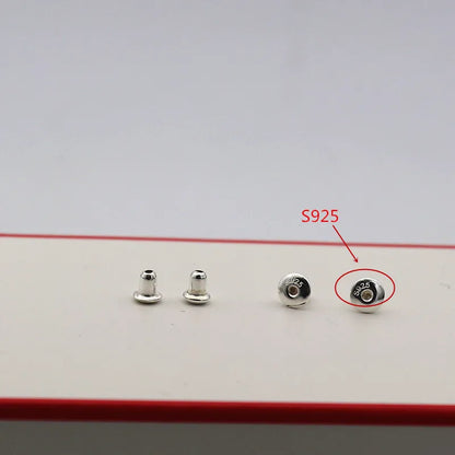 2/2.5mm Earnut for Studs Solid 925 Sterling Silver Earring Back Friction Stopper DIY Jewelry Making Accessories Supplies Finding