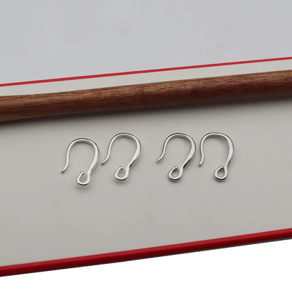 1 Pair Solid 925 Sterling Silver Earring Hook Short DIY Accessories Making Components Finding
