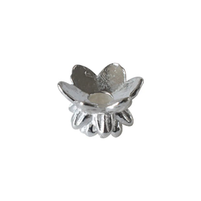 925 Sterling Silver Double Side Flower Beads Caps Spacer Beads for DIY Bracelet Necklace Jewelry Making