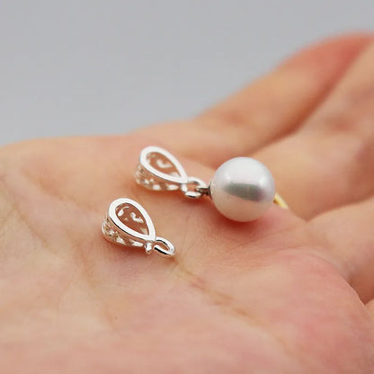 1 PCS Solid 925 Sterling Silver Bail Connector with Open Jump Slider Pendant Clasp Diy Jewelry Making Accessories