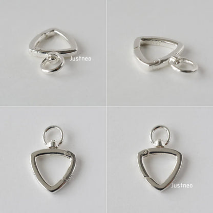 Solid 925 Sterling Silver Clasp,Spring Press Open Hook with Swivel End Ring，Rotatable Buckle for Necklace/Bracelet Jewelry