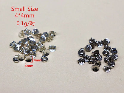 925 Sterling Silver Frictionless Earring Back Butterfly Stopper DIY Accessories for Jewelry Making Components  Earplug 1 Pair
