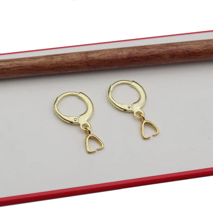 1 Pair Solid 925 Sterling Silver Round Leverback Earring Hook 18K Gold Color for Jewelry Making DIY Accessories Finding