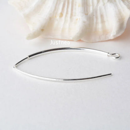 ear hook, solid 925 sterling silver earring wire hooks, sterling silver earring findings components, Jewelry DIY Findings