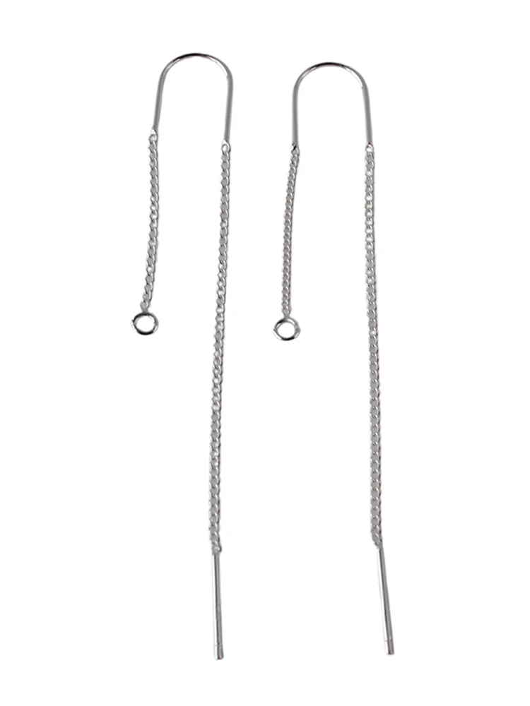 Solid 925 Sterling Silver earring wires with open Loop, earring wires for jewelry making hypoallergenic