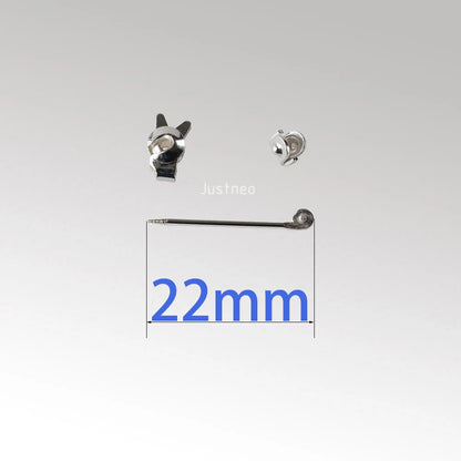 Sterling Silver Brooch Pin Findings, Silver Brooch Pin Catchs / Pin stems/ Pin Ends, Pin Back Straight Locking Jewelry Finding