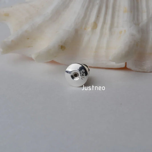 earnut,  solid 925 sterling silver earring backs,earring friction back stopper for stud earrings, 1 pair