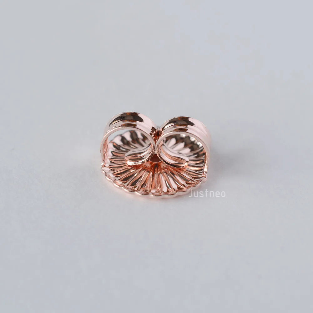 earnut,9.3mm(plain silver) solid 925 sterling silver earring backs,earring friction butterfly back stopper for earstuds