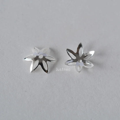 solid 925 sterling silver flower bead cap, spacer bead caps, jewelry DIY silver findings/components