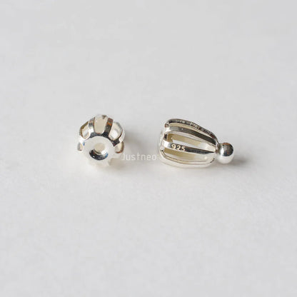 Solid 925 Sterling Silver screw Stud Earring Post Pin with screw earring backs for Pearl earring stud Jewelry diy Components