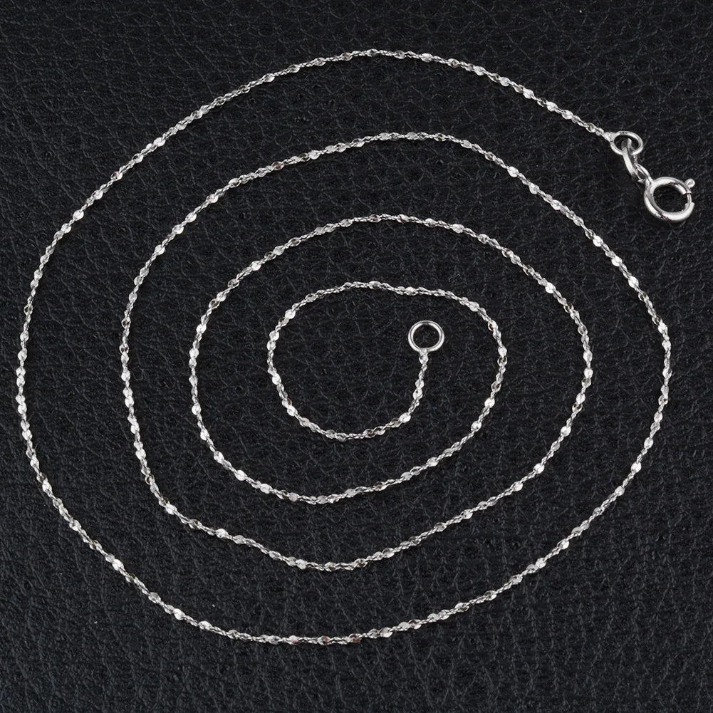 925 Sterling Silver Shimmering Starry Night Necklace, Fine Dainty Sparkle Chain for Women