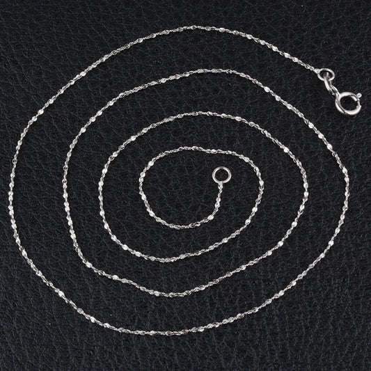 925 Sterling Silver Shimmering Starry Night Necklace, Fine Dainty Sparkle Chain for Women