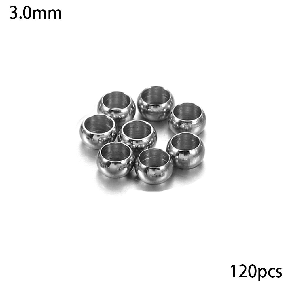 Stopper Spacer Crimp Tube Beads 1.5-4.0mm, 120-150pcs