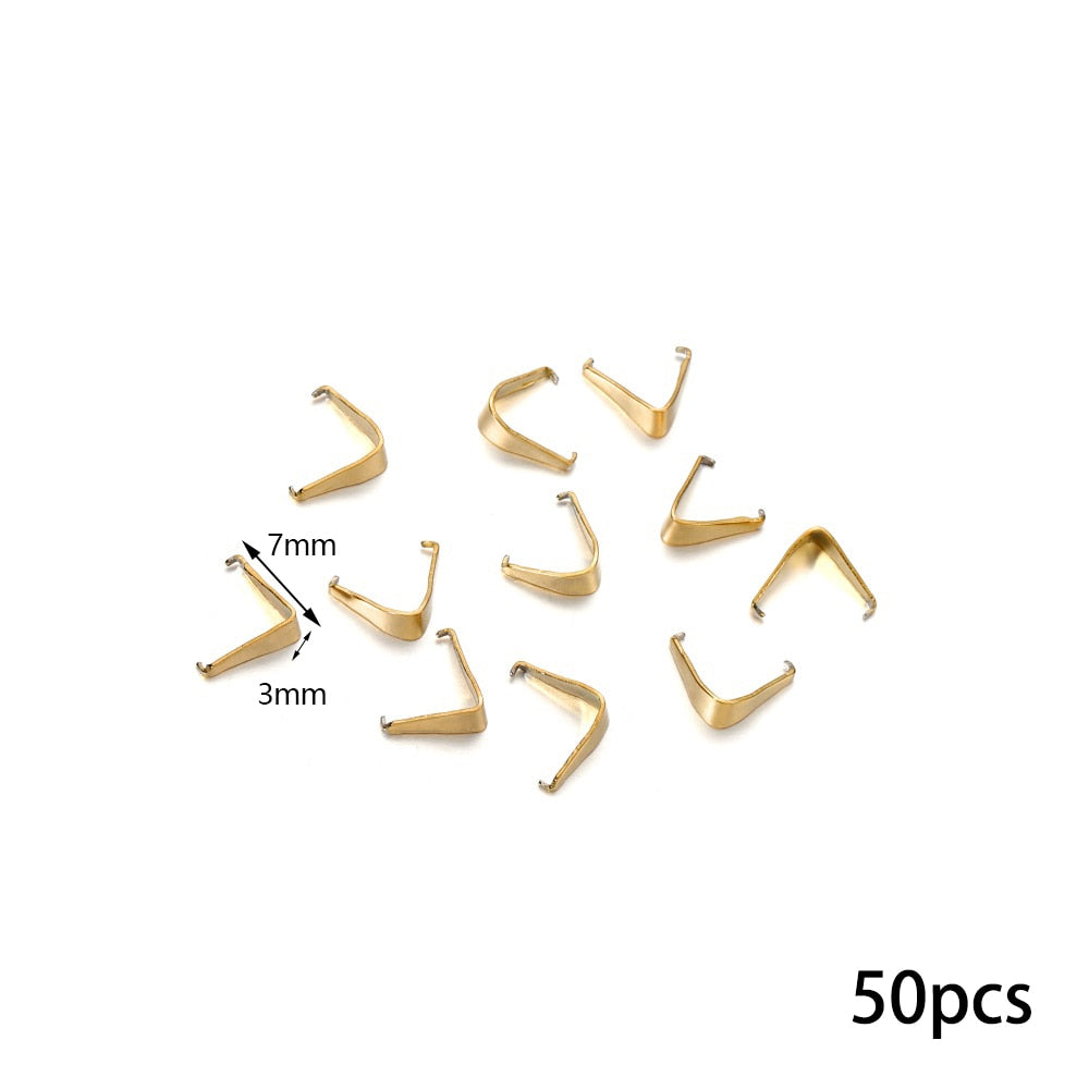Gold Stainless Steel Clasps, 50-100pcs