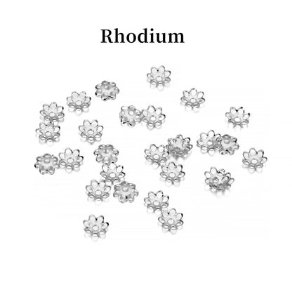 6mm Hollow Flower Metal Spacer Bead Caps, 600pcs