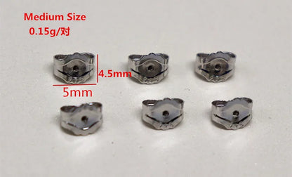 925 Sterling Silver Frictionless Earring Back Butterfly Stopper DIY Accessories for Jewelry Making Components  Earplug 1 Pair