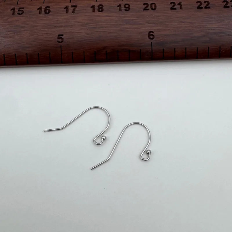 1Pair Solid 925 Sterling Silver Earring Hooks 0.6mm DIY Accessories Making Ear Hook in Various Color Components Finding