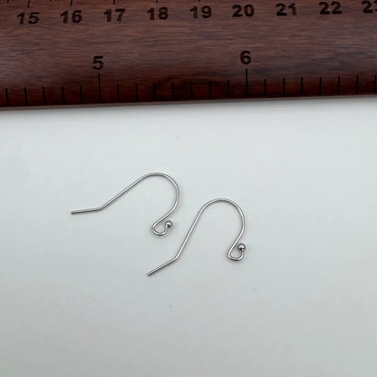 1Pair Solid 925 Sterling Silver Earring Hooks 0.6mm DIY Accessories Making Ear Hook in Various Color Components Finding