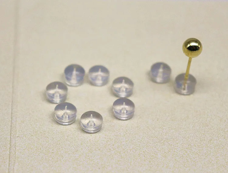 10 Pairs Earring Back with Silicon DIY Accessories for Jewelry Making Components Earring Post Earnut