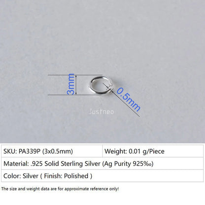 925 sterling silver open jump rings for jewelry making, silver beadnova open jump rings for Jewelry Making Necklace Repair