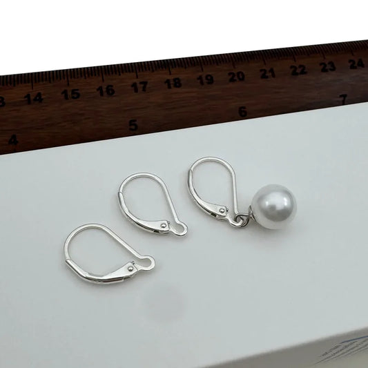 1Pair Solid 925 Sterling Silver Earring Hooks French Ear 15mm DIY Jewelry Making Accessories Finding Components