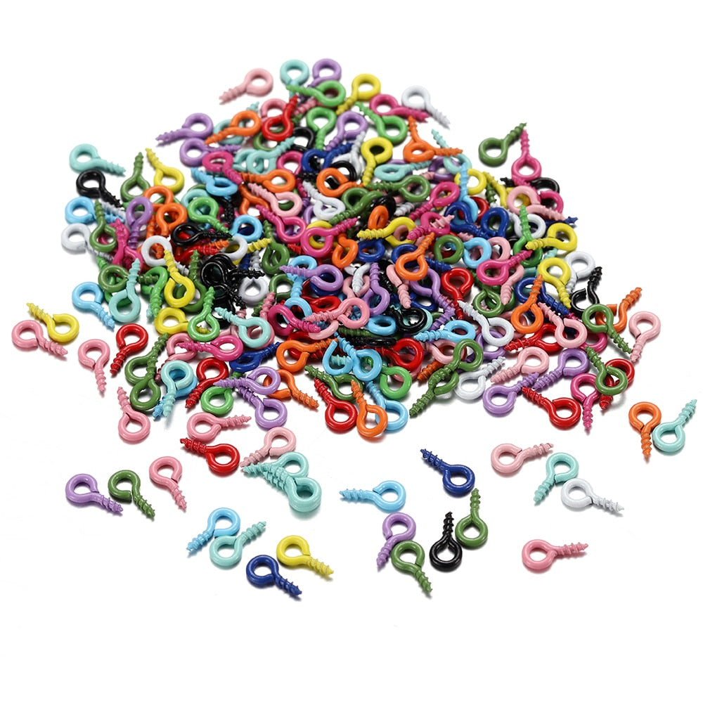 4x8mm Colorful Mini Eye Pins, 200pcs