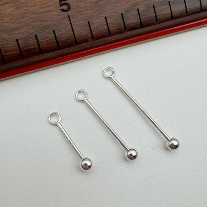 1PCS Solid 925 Sterling Silver Screw Needle Buckle Accessories Making DIY Jewelry Pendants Finding