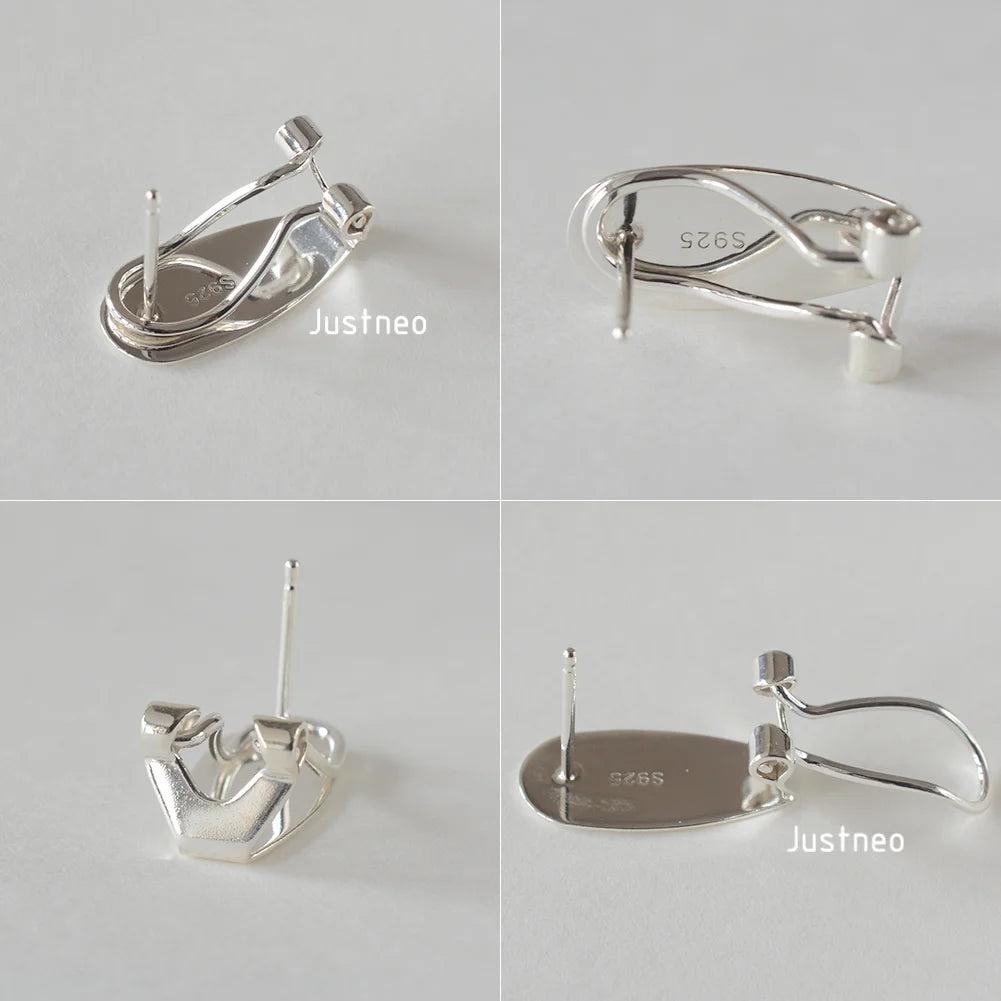 925 Sterling Silver Earring Stud Posts and Pull-up Backs with 8mm Pearl earring cups for Jewelry making supplies
