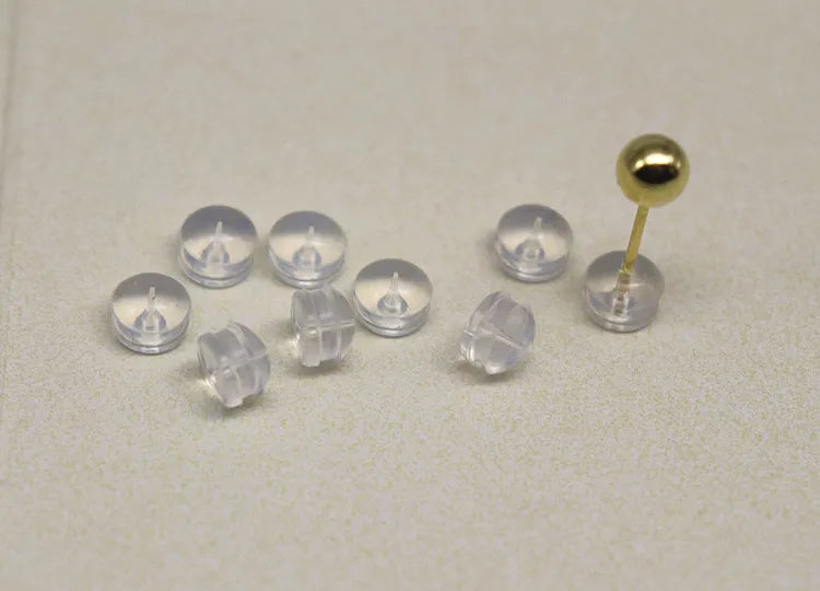 10 Pairs Earring Back with Silicon DIY Accessories for Jewelry Making Components Earring Post Earnut