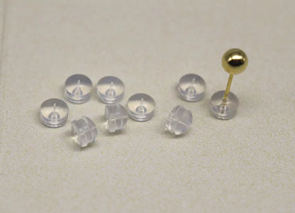 10 Pairs Earring Back with Silicon DIY Accessories for Jewelry Making Components Earring Post Earnut