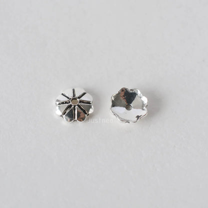 solid 925 sterling silver bead cap, spacer bead caps, jewelry diy silver findings/components PA355