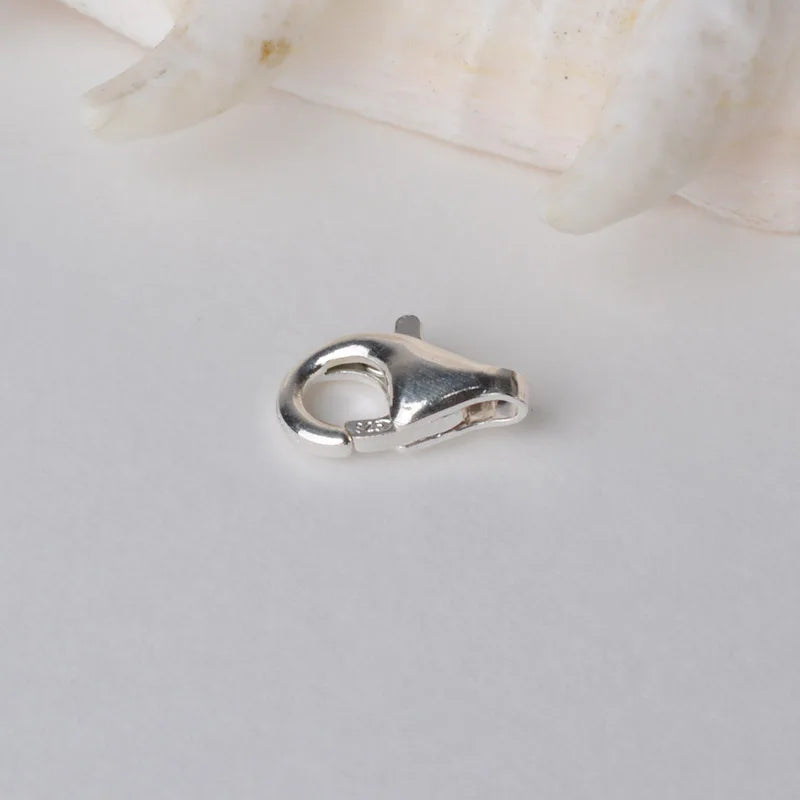 Solid 925 Sterling Silver Lobster Claw Clasp 8-16mm