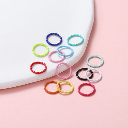 50pcs 8-12mm Colorful Twist Jump Rings