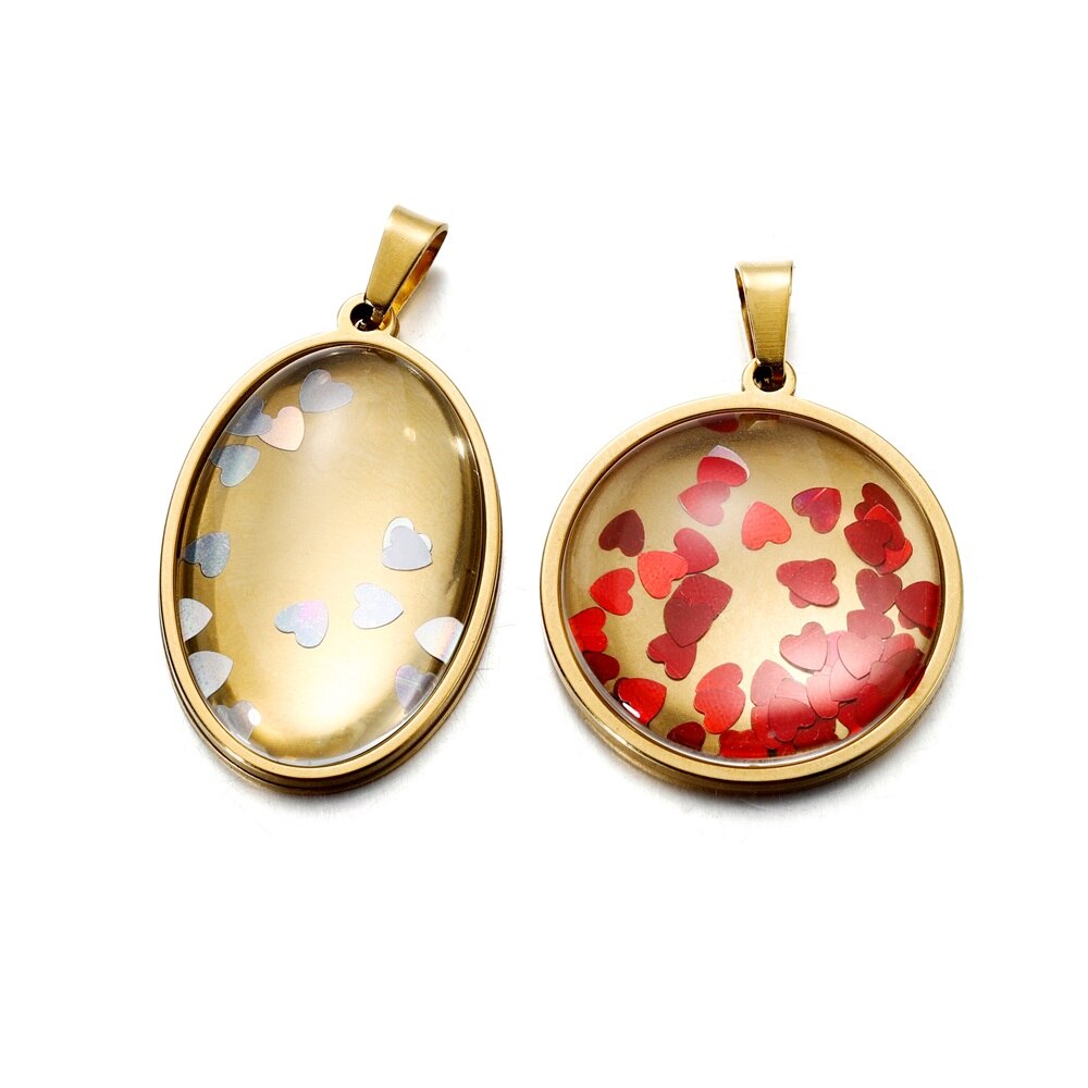 5pcs Gold Pendant Cabochon Base Setting