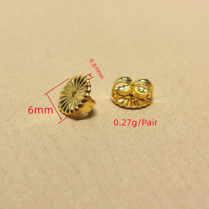 1Pair Solid 925 Sterling Silver Earnut 6mm Butterfly Earring Back Studs Stopper Ear Friction for Jewelry DIY Making 1 Pair