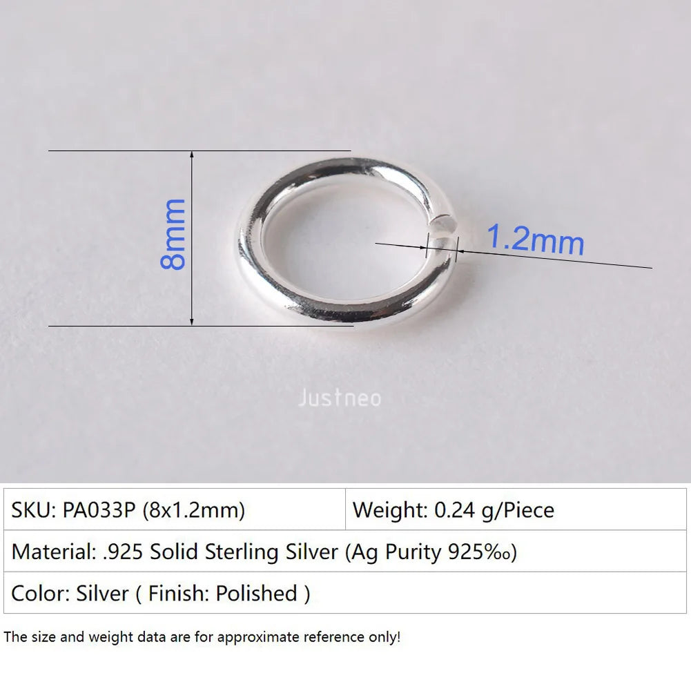 925 sterling silver open jump rings for jewelry making, silver beadnova open jump rings for Jewelry Making Necklace Repair