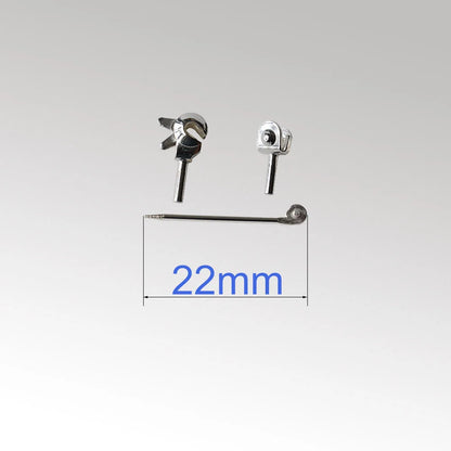 925 Sterling Silver Brooch Pin Backs For Jewelry Making , Silver Brooch Pin kit, Pin Back Straight Locking Jewelry Finding