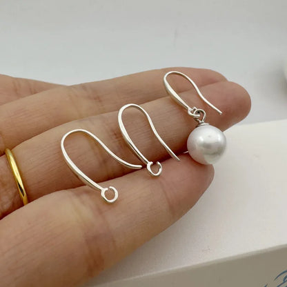 1Pair Solid 925 Sterling Silver Earring Hooks Open Jump DIY Jewelry Making Accessories Finding Components