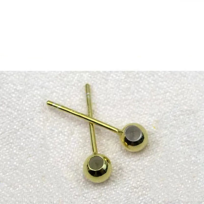 1Pair Solid 925 Sterling Silver Earring Studs Ear Post Making with Silicon Hollow for Jewelry Findings DIY Accessories