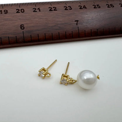 1Pair Solid 925 Sterling Silver Earring Studs with Open Jump RIng 3mm-5mm 4mm DIY Jewelry Making Accessories Finding