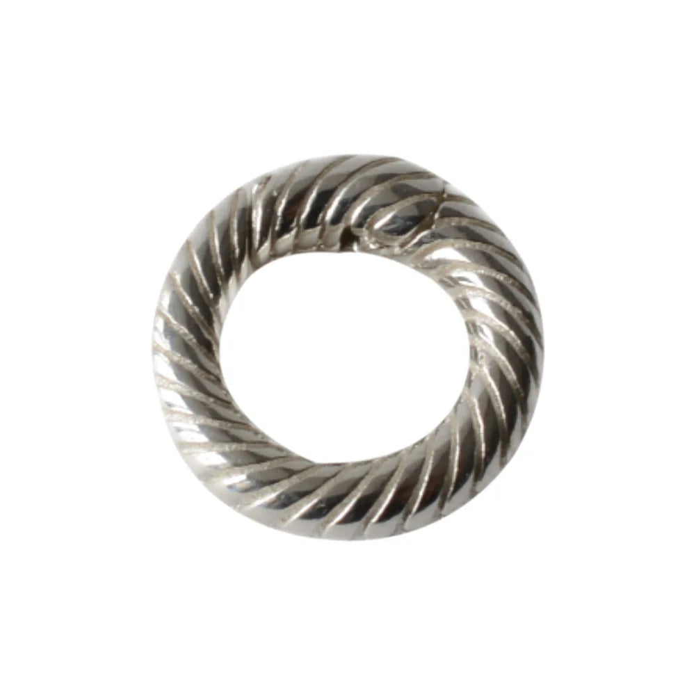 Solid 925 Sterling Silver Spring Rings, Spring Snap Clip Hooks silver Metal Split Rings Small Clamp Clasp for Jewelry Making