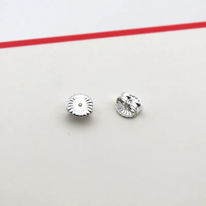 1Pair Solid 925 Sterling Silver Earnut 6mm Butterfly Earring Back Studs Stopper Ear Friction for Jewelry DIY Making 1 Pair