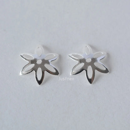 solid 925 sterling silver flower bead cap, spacer bead caps, jewelry DIY silver findings/components