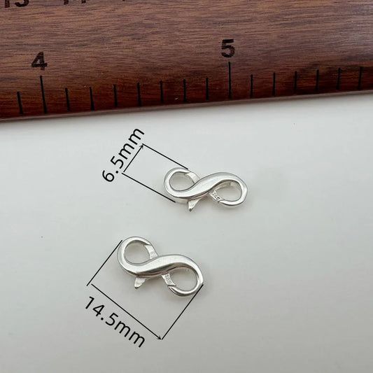 1PCS Solid 925 Sterling Silver Clasp Spring Connector Double Ended DIY Jewelry Making Accessories Finding