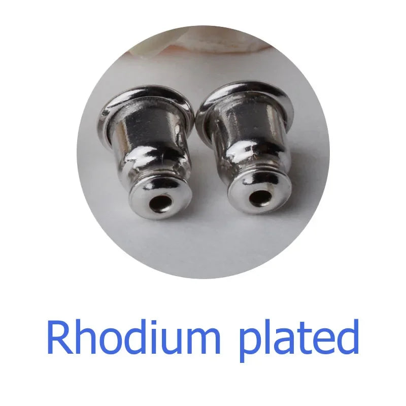 earnut,  solid 925 sterling silver earring backs,earring friction back stopper for stud earrings, 1 pair